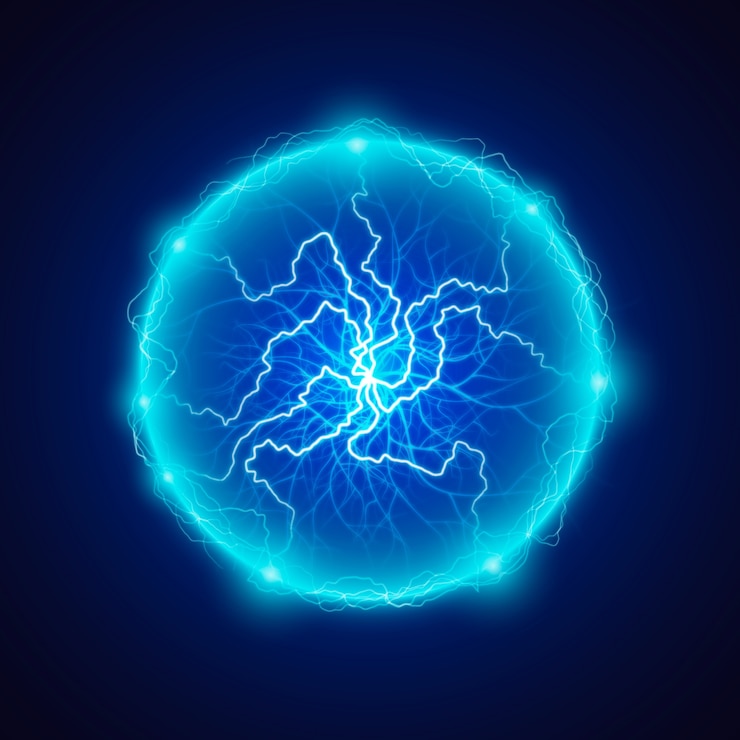 Vetor grátis efeito de luz de bola elétrica festiva