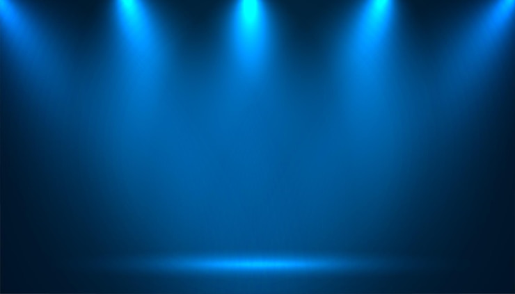 Vetor grátis efeito de luz de foco brilhante no fundo do palco abstrato