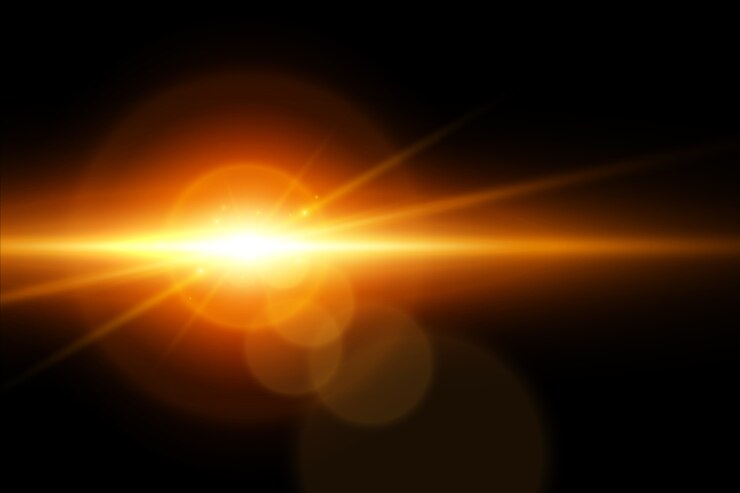 Vetor grátis efeito de luz do nascer do sol da terra