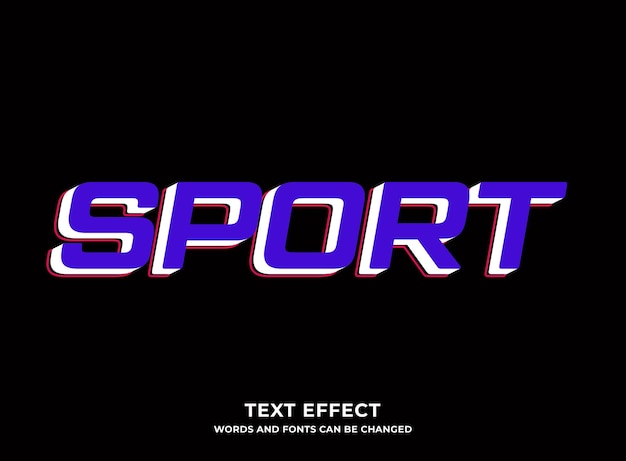 Vetor grátis efeito de néon de texto esportivo editável