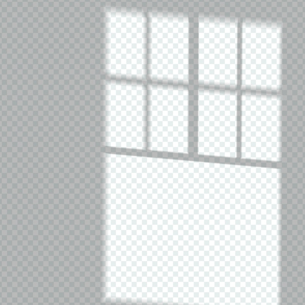 Efeito de sobreposição de sombra de janela transparente