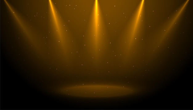 efeito de spotlight brilhante em fundo de palco vazio
