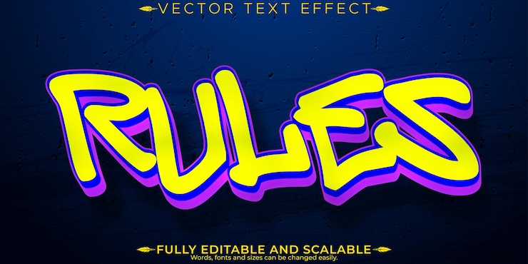 Vetor grátis efeito de texto de graffiti estilo de texto de spray e pintura editáveis