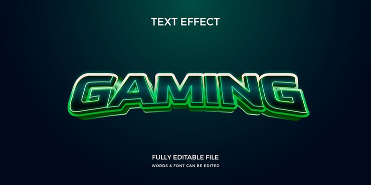 Vetor grátis efeito de texto de jogador realista