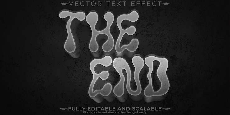 Vetor grátis efeito de texto de monstro de halloween estilo de texto de terror e assustador editável