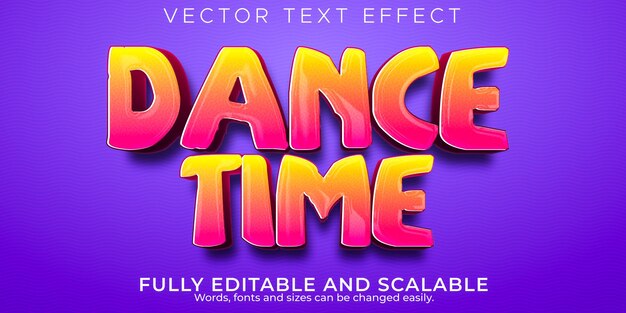 Efeito de texto de tempo de dança