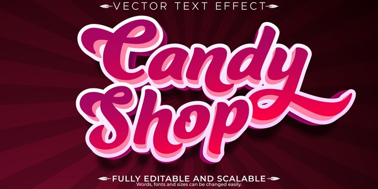 Vetor grátis efeito de texto doce deleite editável e doces estilo de fonte personalizável