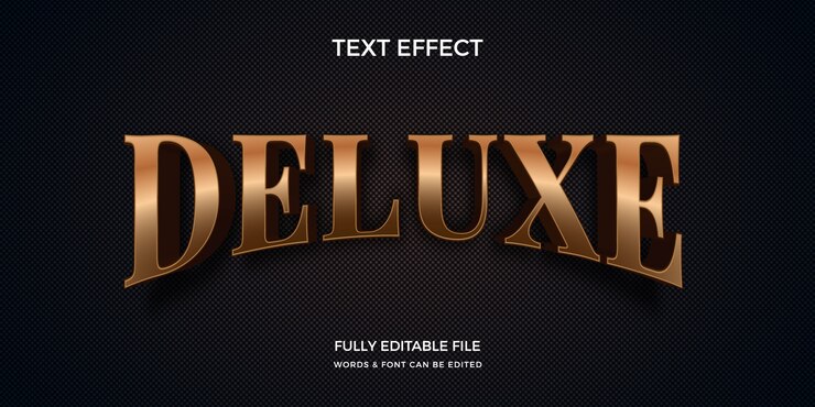 Vetor grátis efeito de texto editável luxuoso