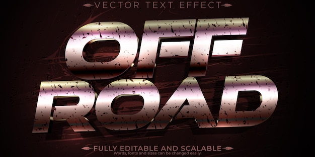 Vetor grátis efeito de texto editável offroad 3d sujo e estilo de fonte de aventura