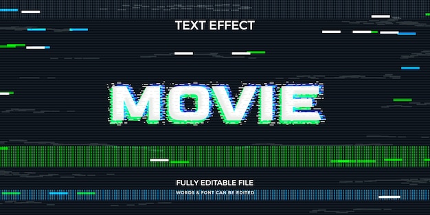 Vetor grátis efeito de texto vhs realista