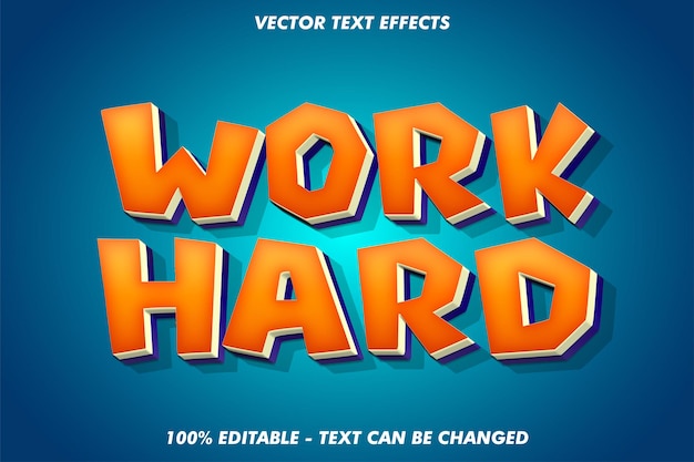Efeitos de texto de desenho animado 3d para citação ou design de banner Vetor Premium