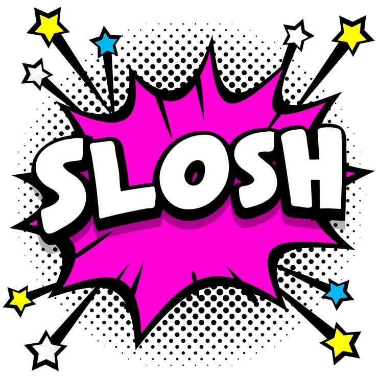 Vetor grátis efeitos sonoros do livro de bolhas de fala em quadrinhos slosh pop art