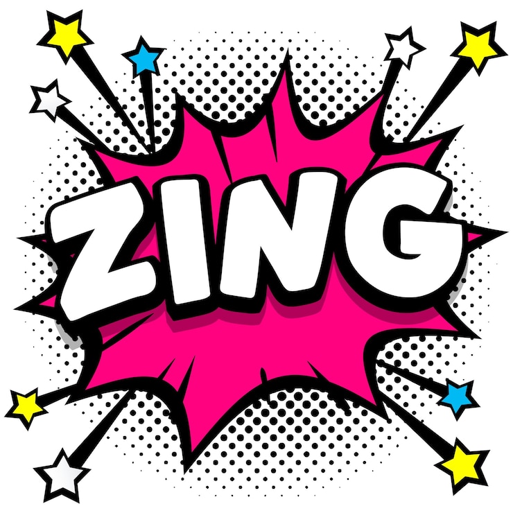 Vetor grátis efeitos sonoros do livro de bolhas de fala em quadrinhos zing pop art