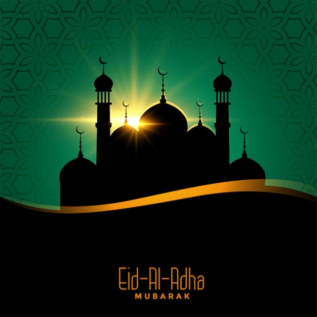 Eid al adha fundo bonito com design de Mesquita