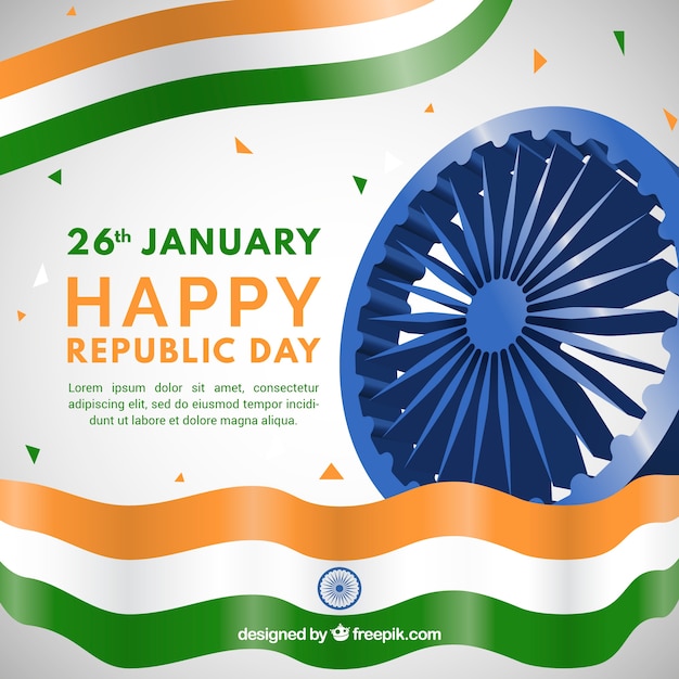 Elegant republic day template