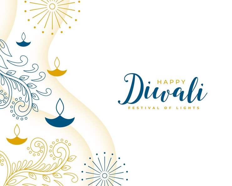 Vetor grátis elegante cartão de festa de shubh diwali para postagem em mídias sociais