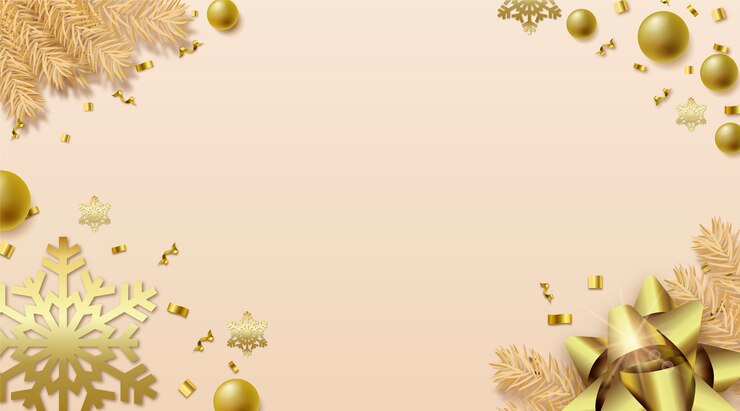 Vetor grátis elegante estilo realista de natal com espaço de cópia