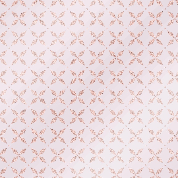 Vetor grátis elegante fundo de padrão decorativo de brilho de ouro rosa