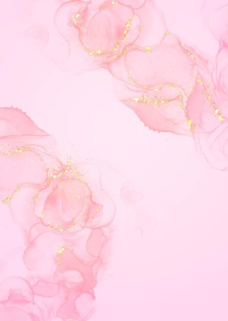 Elegante fundo de tinta de álcool rosa pastel pintado à mão
