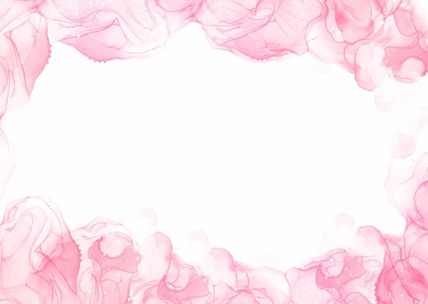 Elegante fundo de tinta de álcool rosa pastel pintado à mão