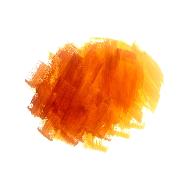 Vetor grátis elegante vetor de desenho de pincel de respingo de aquarela laranja