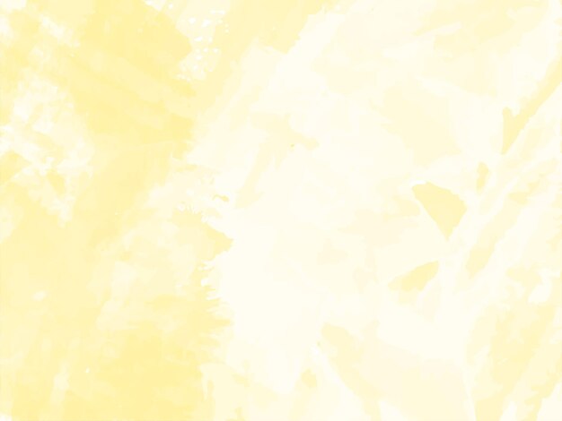 Elegante vetor de fundo de textura aquarela amarela suave