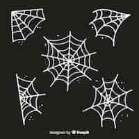 Vetor grátis elemento de decoração assustadora de teia de aranha de halloween