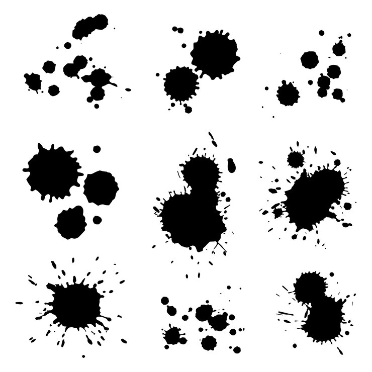 Vetor grátis elemento de respingo de tinta de design plano