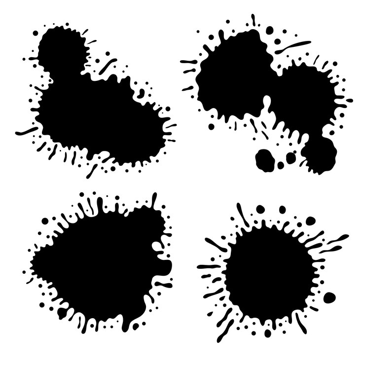 Vetor grátis elemento de respingo de tinta desenhada de mão