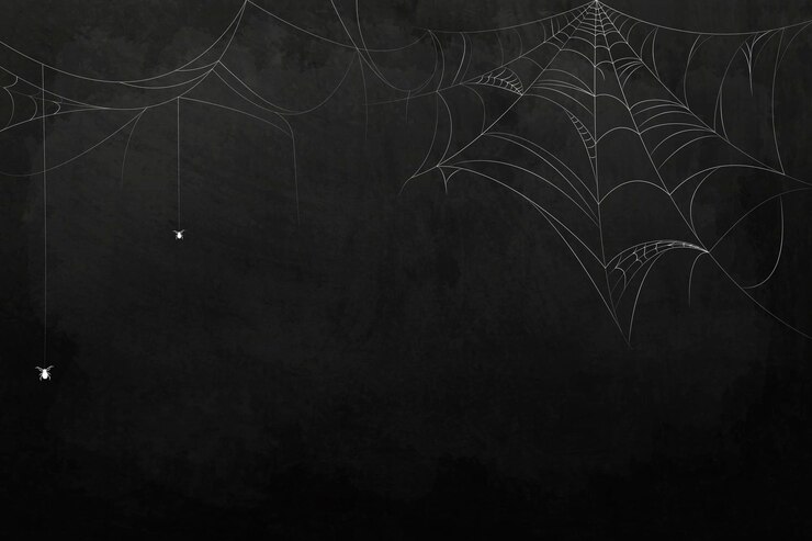 Vetor grátis elemento de teia de aranha em modelo de fundo preto
