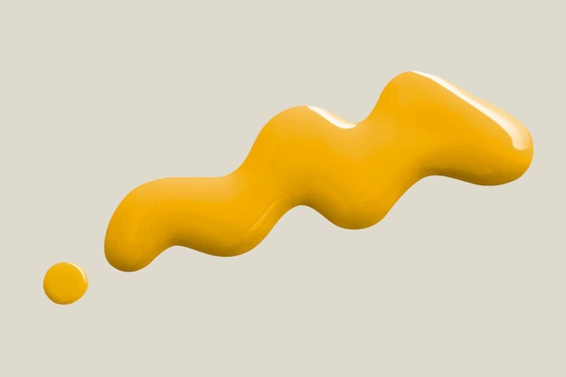 Vetor grátis elemento gráfico de arte criativa de forma vetorial irregular tinta amarela