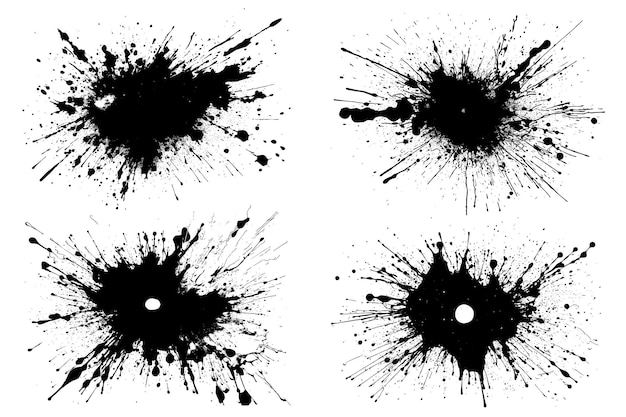 Vetor grátis elementos de design de respingos de tinta