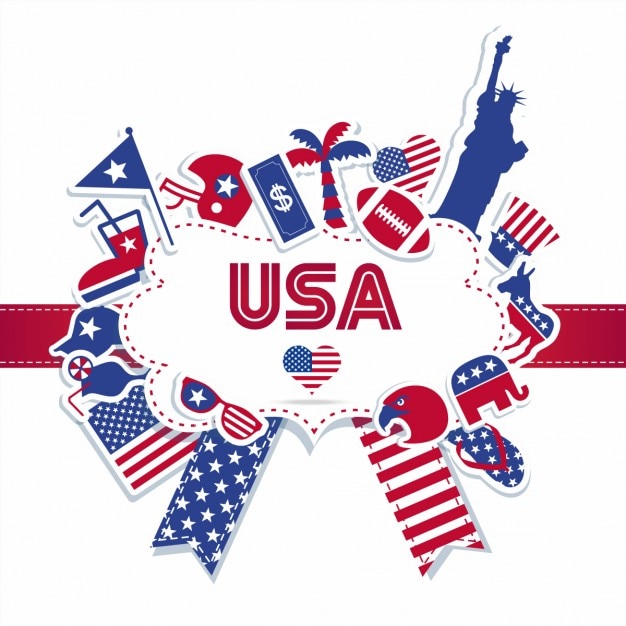 Vetor grátis elementos de design norte-americanos