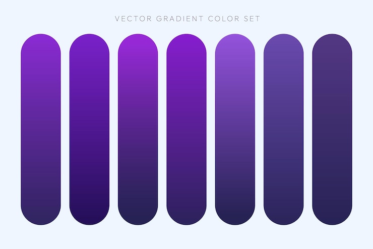 Vetor grátis elementos do conjunto de cores de gradiente