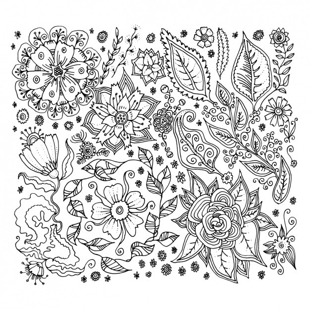 Vetor grátis elementos florais do projeto