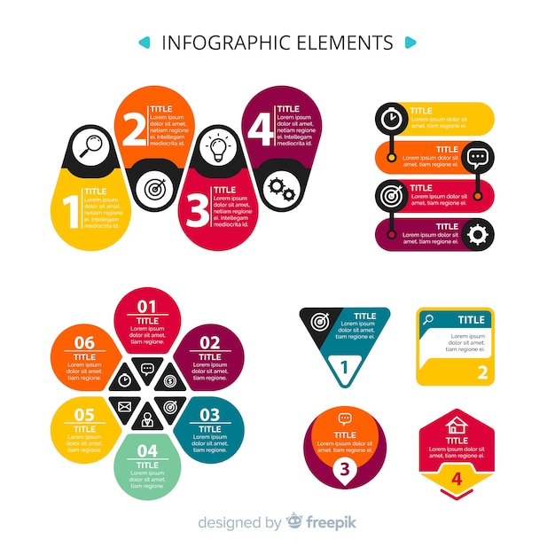 Elementos infográfico planas