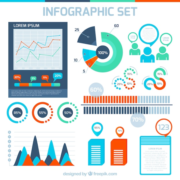 Vetor grátis elementos infográfico