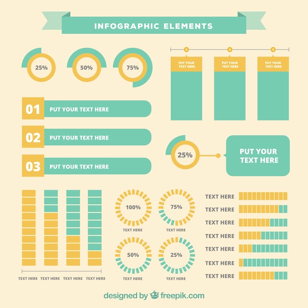 Elementos infográficos estilo vintage