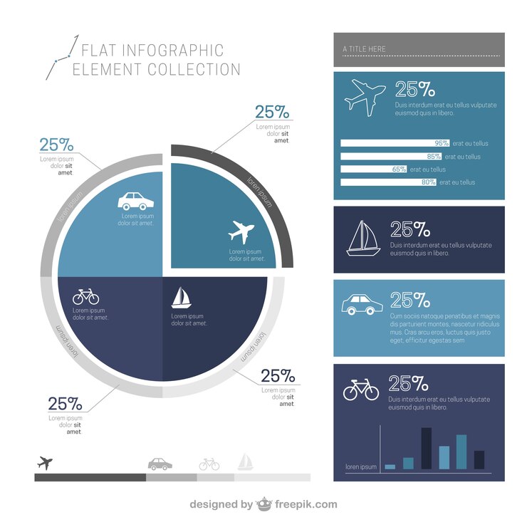Vetor grátis elementos infographic em estilo moderno