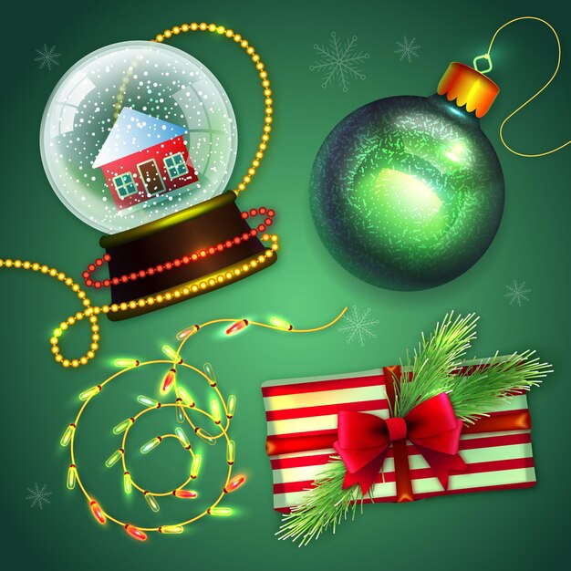 Elementos realistas de feliz natal