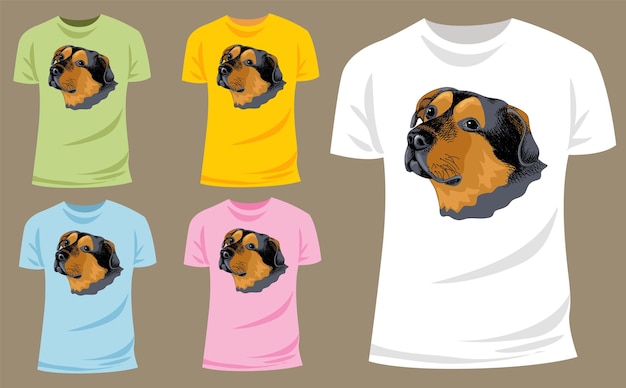 Vetor grátis emblema de cão de gráficos de camisa