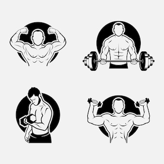 Emblemas de amplificadores de logotipos de ginástica e condicionamento físico
