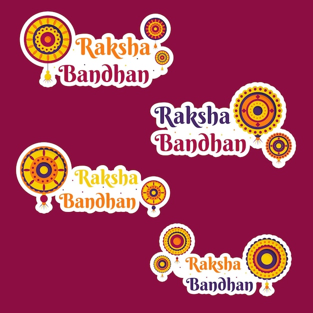 Emblemas de raksha bandhan plana