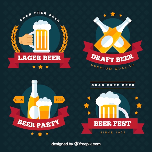 emblemas decorativos de cerveja