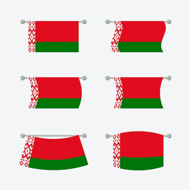 Emblemas nacionais da Bielorrússia desenhados à mão