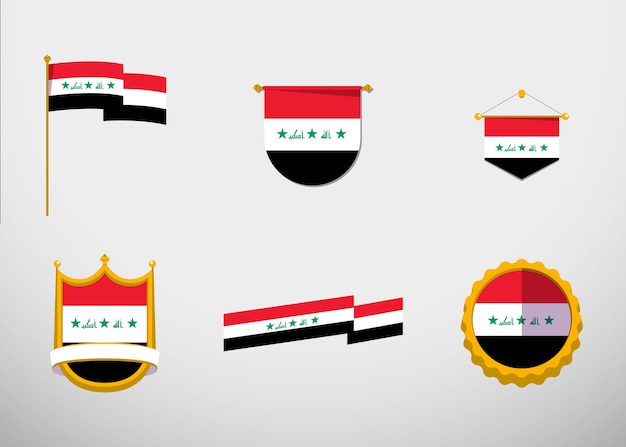 Emblemas nacionais do iraque design plano