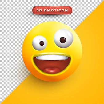 Emoji 3d com cara de bobo