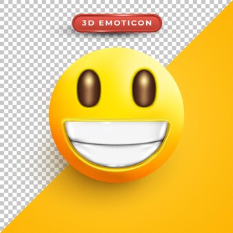 Emoji 3d com expressão sorridente