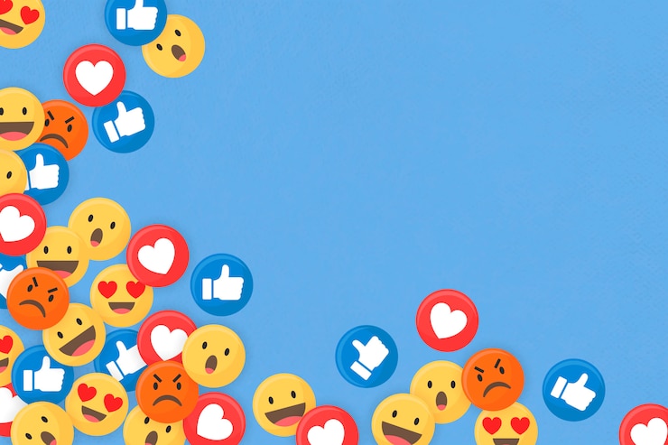 Vetor grátis emoji emoldurado fundo