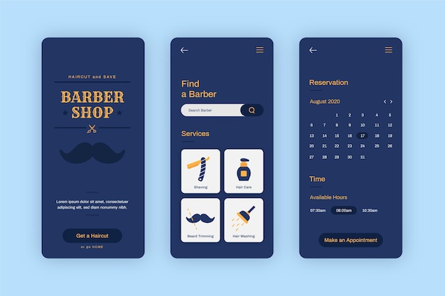 Encontre e reserve um aplicativo de barbearia